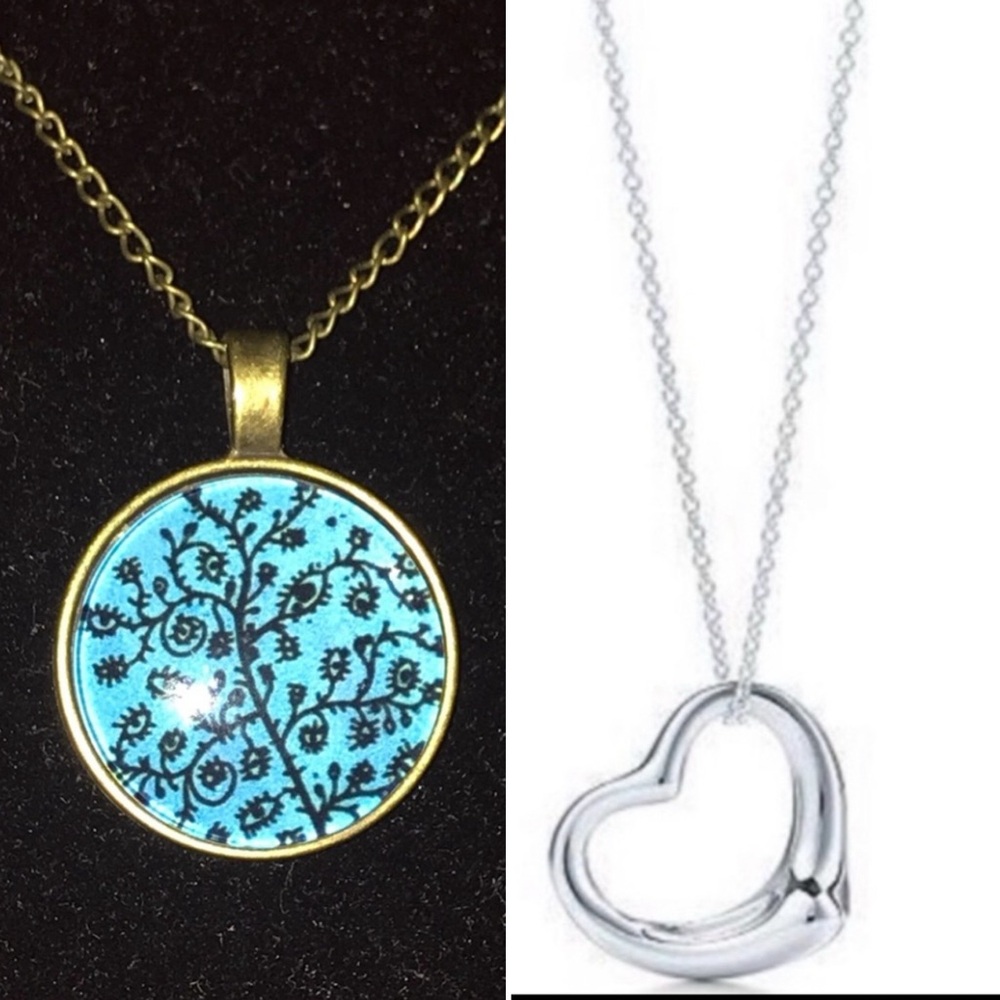 2 Pendants & Chains, 1 Silver 1 Gold